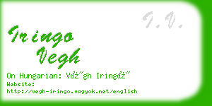 iringo vegh business card
